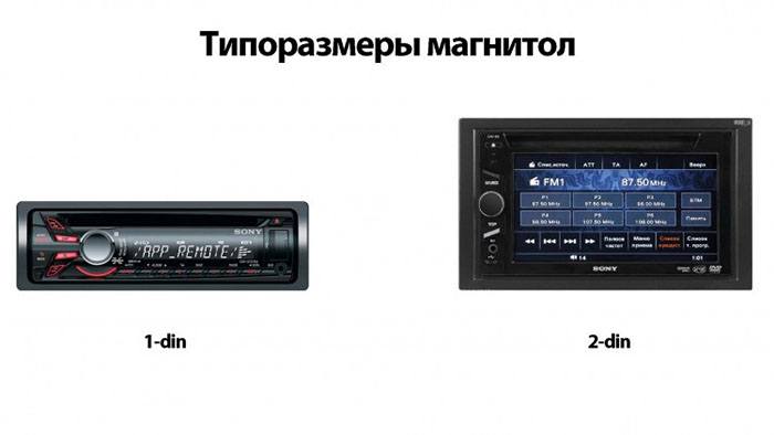 Standard sizes of car stereos