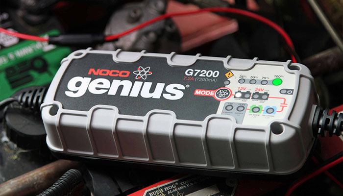 What voltage does the start-stop battery need to be charged?