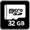 Support for microSDHC memory cards of up to 32 GB