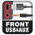 Front USB and AUX inputs