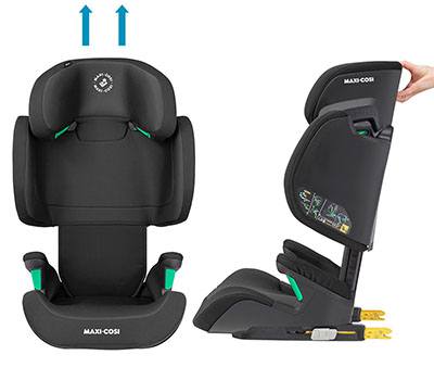 Headrest and backrest height adjustment