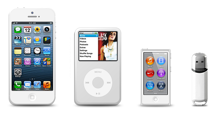 Подключение iPhone, iPod и других внешних устройств