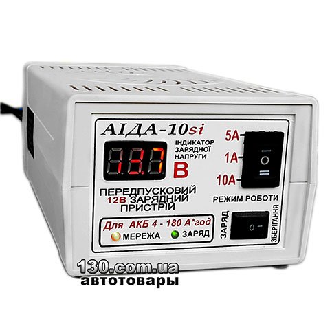 АИДА 10si — импульсное зарядное устройство 12 В, 10 А с цифровым вольтметром и 3 режимами десульфатации