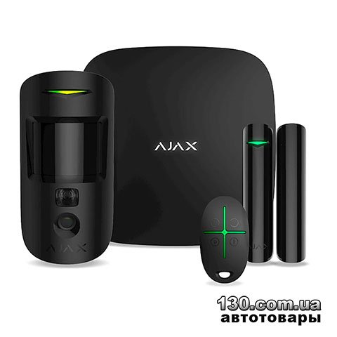 AJAX StarterKit Cam Plus Black — беспроводная GSM сигнализация для дома / квартиры