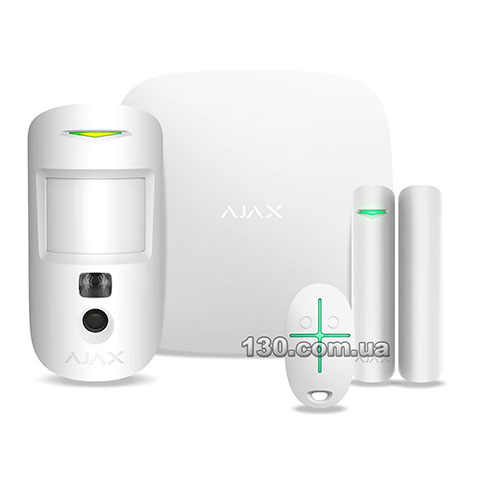 AJAX StarterKit Cam White — беспроводная GSM сигнализация для дома / квартиры