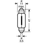 Automotive halogen bulb OSRAM C5W (6411) Original Spare Part