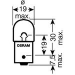 Автомобільна галогенова лампа OSRAM R10W (5008) Original Spare Part