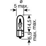 Автомобільна галогенова лампа OSRAM W2 (2721) Original Spare Part