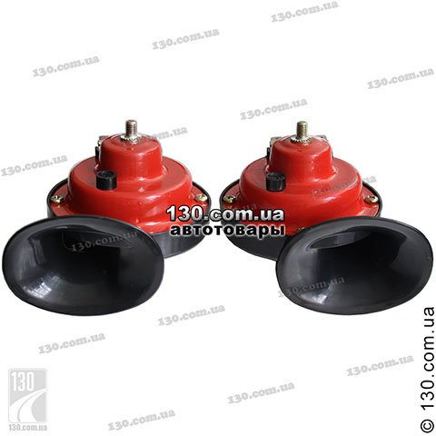 Автомобільний звуковий сигнал «равлик» Vitol CA-10122 колір червоно-чорний