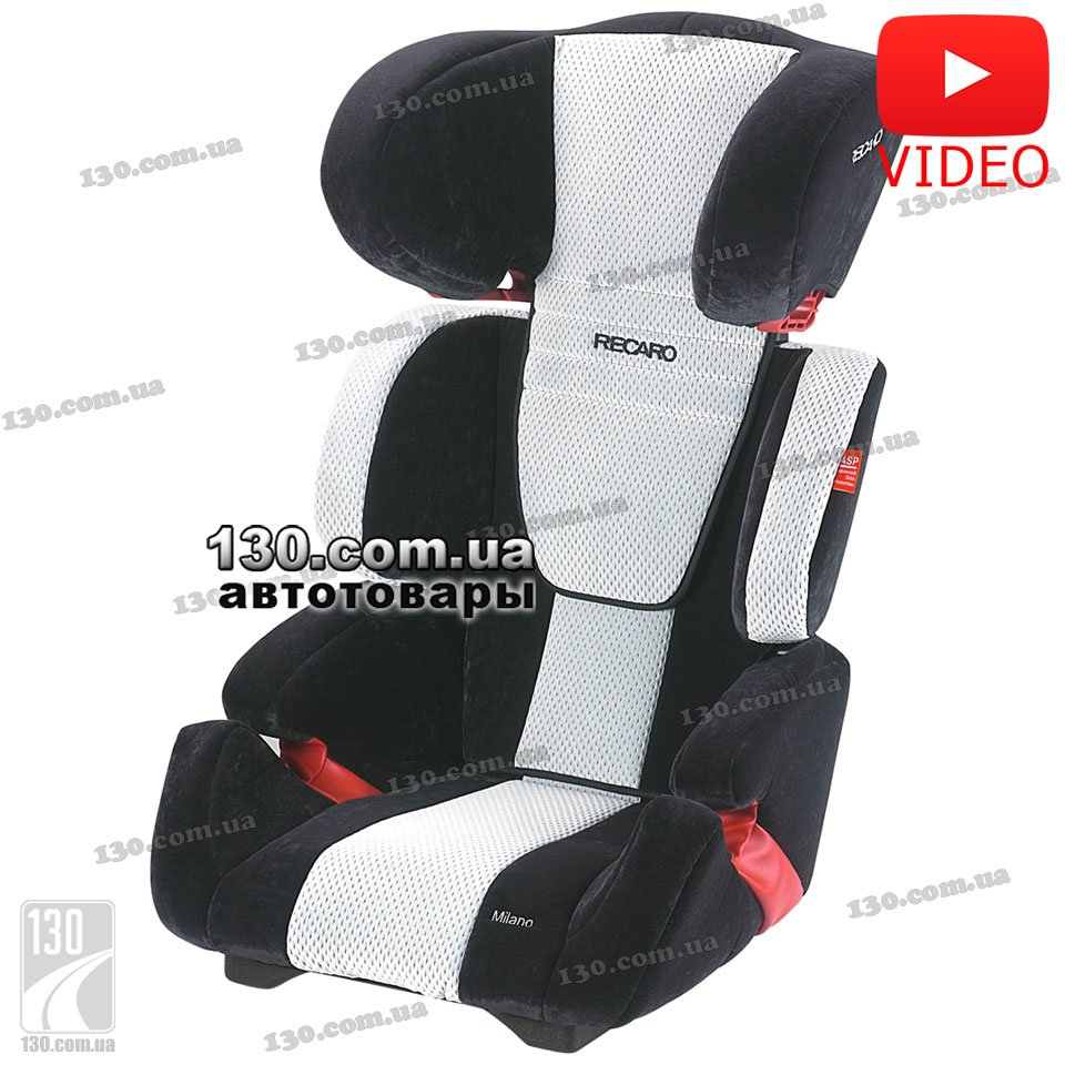Recaro Milano — baby car seat coloration Microfibre black/silver