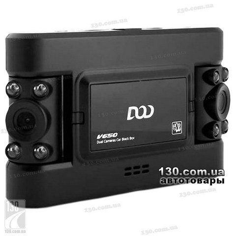DOD V650 — автомобильный видеорегистратор с двумя камерами, ИК подсветкой и LCD дисплеем