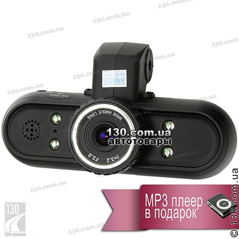 Автомобильный видеорегистратор Palmann DVR-20 F с дисплеем, GPS логгером + mp3 плеер