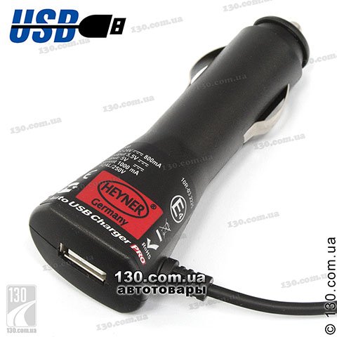 HEYNER Auto USB Charger PRO 511 500 — автомобільна USB-зарядка 12/24 В, 1 USB + 1 microUSB