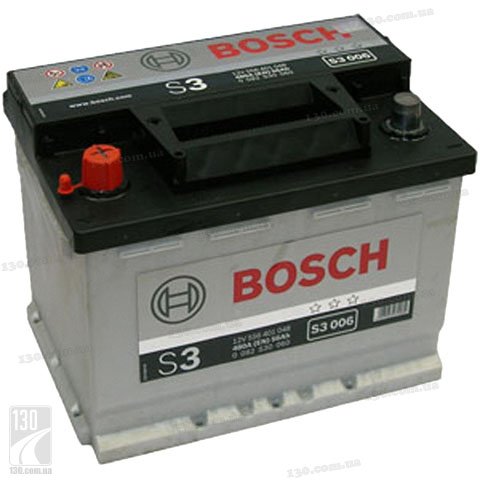 Автомобільний акумулятор Bosch S3 (0092S30060) 56 Аг «+» ліворуч
