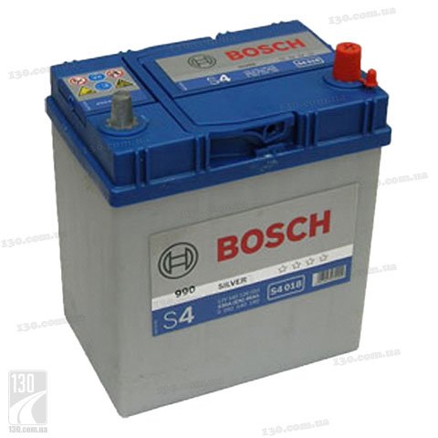 Автомобильный аккумулятор Bosch S4 Silver (0092S40180) 40 Ач «+» справа для азиатских автомобилей