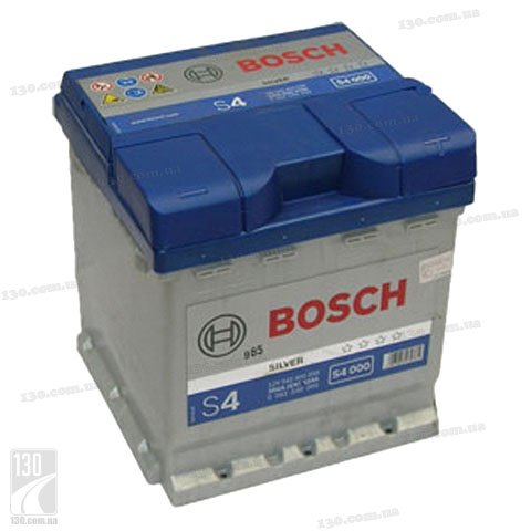 Bosch S4 Silver 542 400 039 42 Ah — car battery right “+”