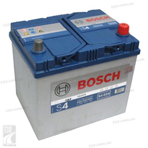 Автомобільний акумулятор Bosch S4 Silver (0092S40240) 60 Аг «+» праворуч для азійських автомобілів