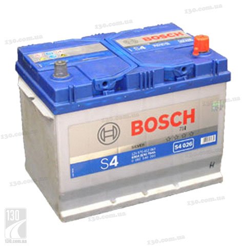 Bosch S4 Silver 570 412 063 70 Ah — car battery right “+” for Asia type cars