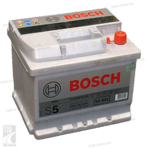 Bosch S5 Silver Plus 552 401 052 52 Ah — car battery right “+”