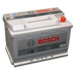 Car battery Bosch S5 Silver Plus 577 400 078 77 Ah right “+”