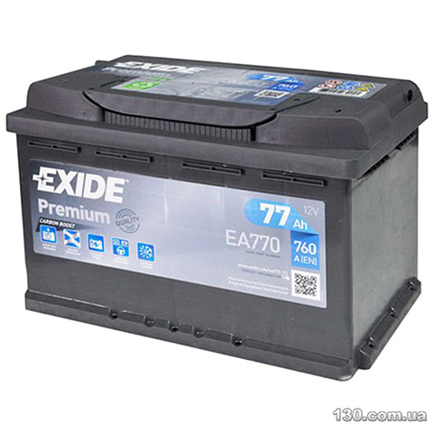 Car battery EXIDE Premium 6CT 77 Ah right «+»
