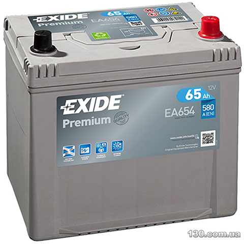 Автомобільний акумулятор EXIDE Premium 6CT ASIA 65 Аг «+» праворуч