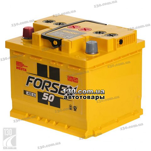Car battery Forse 6CT-50AZ 50 Ah left “+”