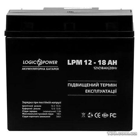 Автомобильный аккумулятор Logic Power AGM LPM 12 18 Ач для Mercedes