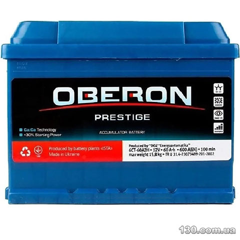 Oberon Prestige 6CT 50Ah — автомобильный аккумулятор «+» справа