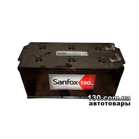 Sanfox 6CT-190АЗ — автомобильный аккумулятор 190 Ач «+» справа