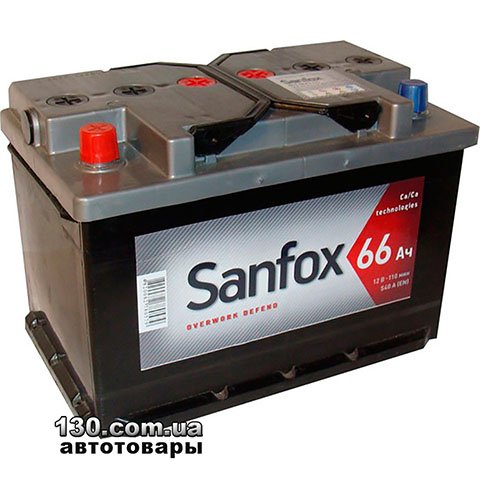 Автомобільний акумулятор Sanfox 6CT-66АЗ 66 Аг