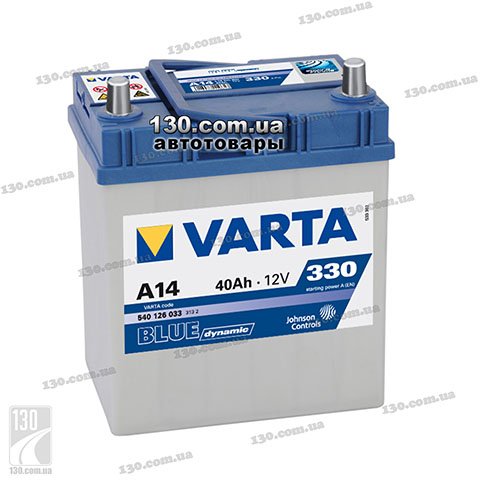 Varta Blue Dynamic 540 126 033 3132 40 Ah — car battery left “+”