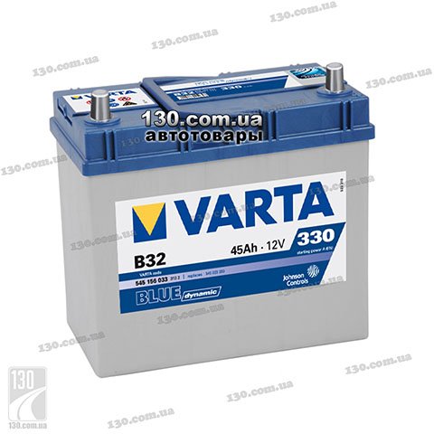 Varta Blue Dynamic 545 156 033 3132 45 Ah — car battery right “+” for Asia type cars