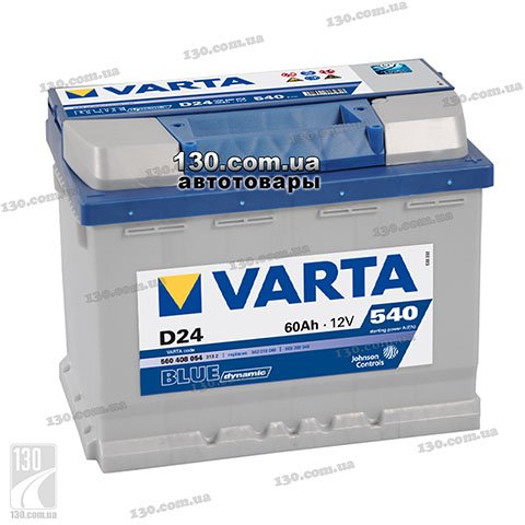 Varta Blue Dynamic 560 408 054 3132 60 Ah — car battery right “+”