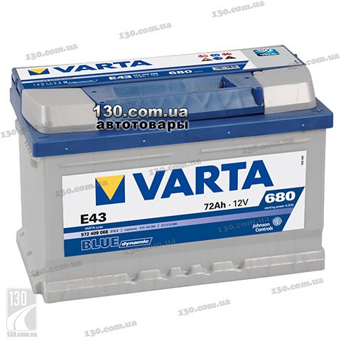 Varta Blue Dynamic 572 409 068 3132 72 Ah — car battery right “+”