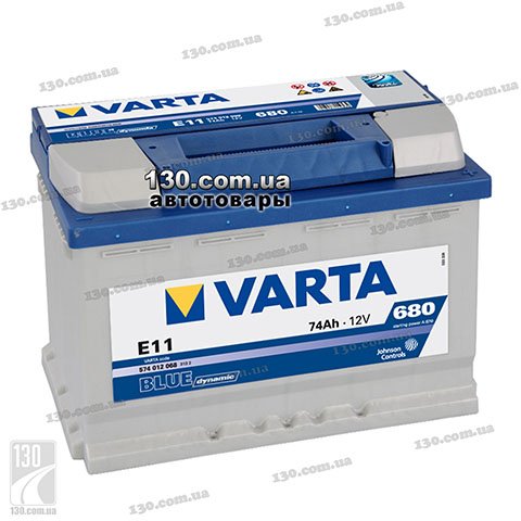 Varta Blue Dynamic 574 012 068 3132 74 Ah — car battery right “+”