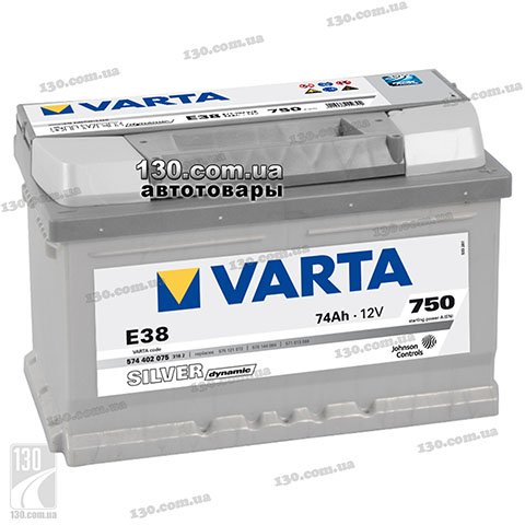 Varta Silver Dynamic 6СТ-74АЗ Е 574402075 E38 74 Ач — автомобильный аккумулятор «+» справа