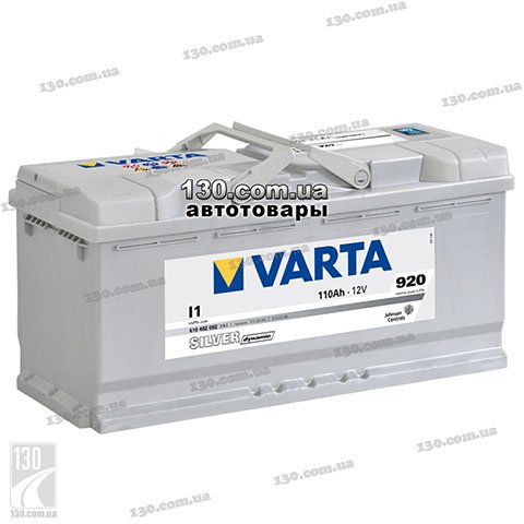 Varta Silver Dynamic 610 402 092 3162 110 Ah — car battery right “+”