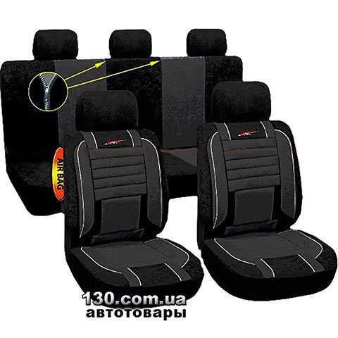 Milex Bravo Black — автомобільні чохли на передні і задні сидіння колір чорний