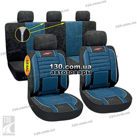 Milex Bravo Blue — автомобільні чохли на передні і задні сидіння колір синій