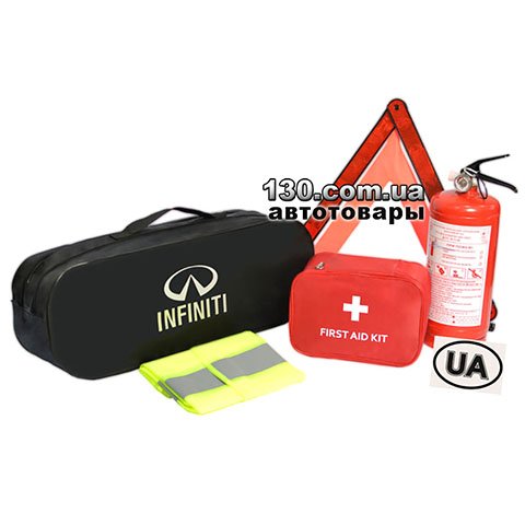 Cars owner set with a bag Poputchik 01-025-E black for Infinity