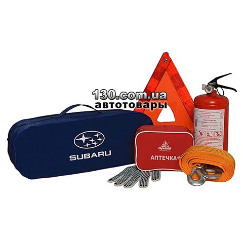 Набор автомобилиста с сумкой Poputchik 01-060-Л синий для Subaru