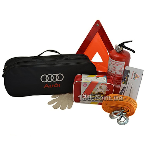 Cars owner set with a bag Poputchik 01-087-L black for Audi