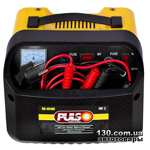 Pulso BC-40100 — зарядное устройство 6 / 12 В, 8 А (10 А) для аккумулятора легкового авто, джипа, микроавтобуса и мотоцикла