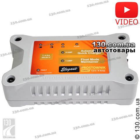 Impulse charger Elegant Compact 100 410 12 V, 4 A for car battery