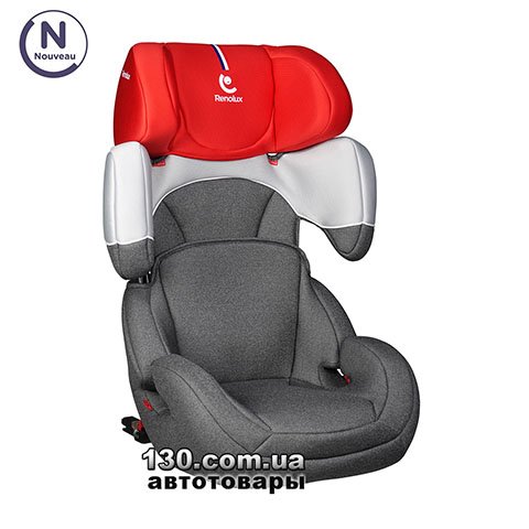Renolux StepFix 2/3 — child car seat with ISOFIX Smart Red