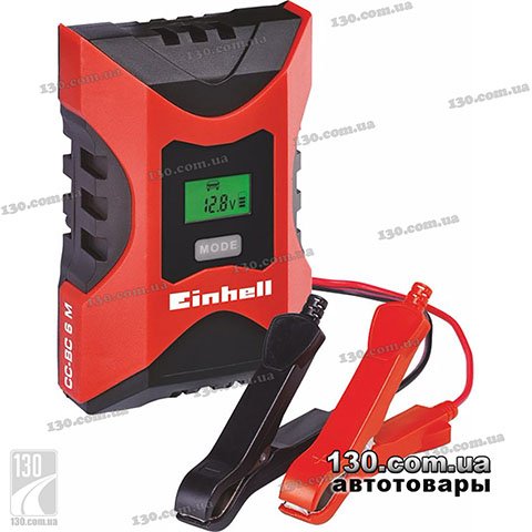 Einhell CC-BC 6 M — интеллектуальное зарядное устройство 6 / 12 В, 6 А с функцией спасения для разряженных аккумуляторов