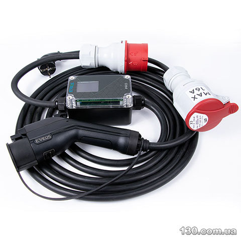 Зарядное устройство для электромобиля Eveus M32 Pro 3P GBT с Wi-Fi, Schuko/CEE, 7 - 32 А, 7.3 кВт, 3 фазный, 5 м