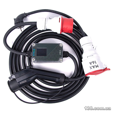 Eveus M32 Pro Type1 — зарядное устройство для электромобиля с Wi-Fi, Schuko/CEE, 7 - 32 А, 7.3 кВт, 1 фазный, 5 м
