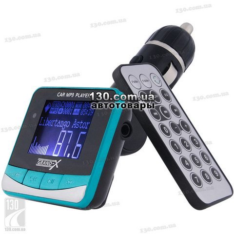 Grand-X CUFM23GRX light blue — FM-модулятор с пультом ДУ цвет светло-синий